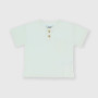 Camiseta con dos botones de tejido Jersey para niño, blanco Camiseta con dos botones de tejido Jersey para niño, blanco