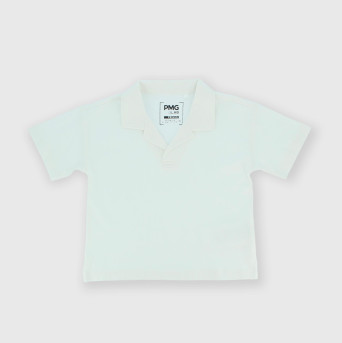 Boy's Jersey polo, white Boy's Jersey polo, white
