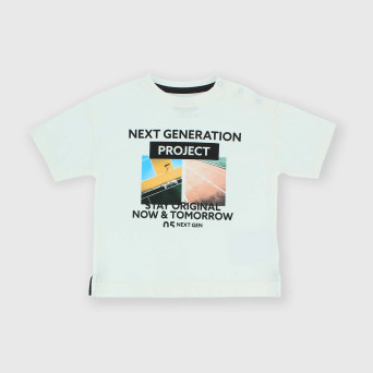 Boy's Jersey T-shirt, white Boy's Jersey T-shirt, white