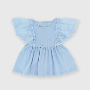 Camiseta de tejido Jersey para niña, azul Camiseta de tejido Jersey para niña, azul