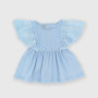 Camiseta de tejido Jersey para niña, azul Camiseta de tejido Jersey para niña, azul