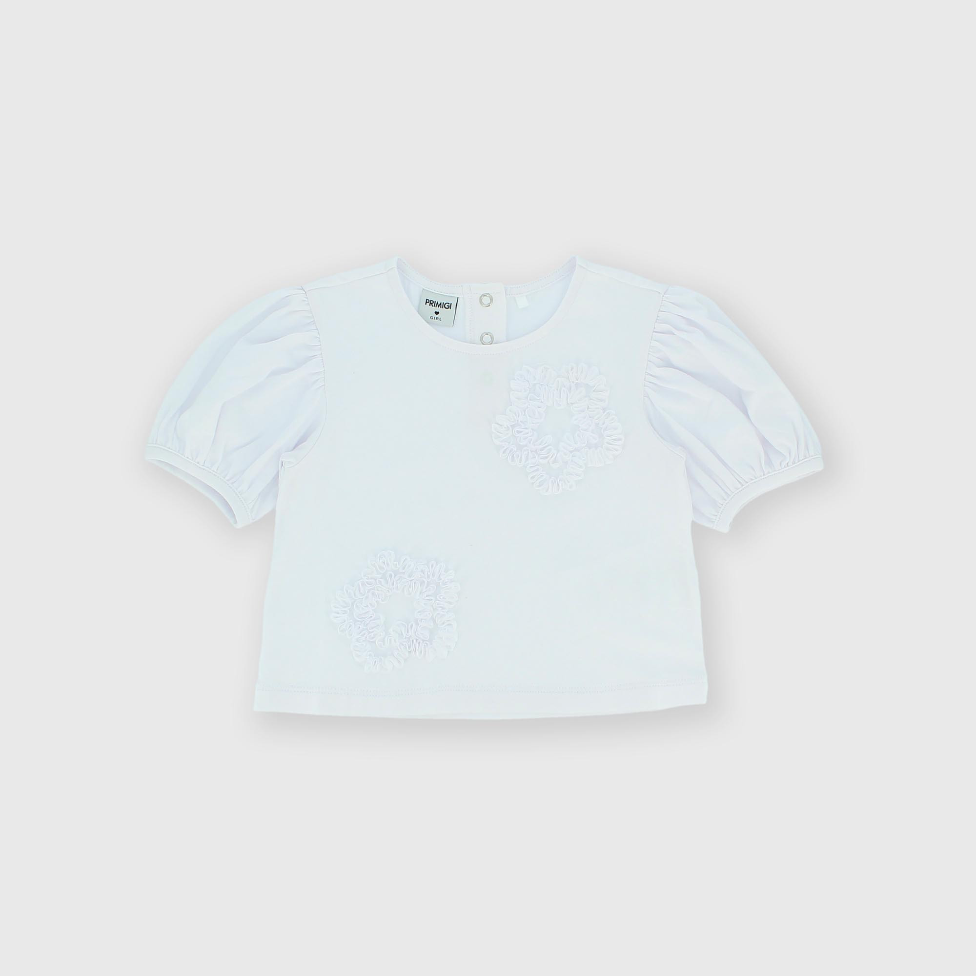 Camiseta de tejido Jersey para niña, blanco
