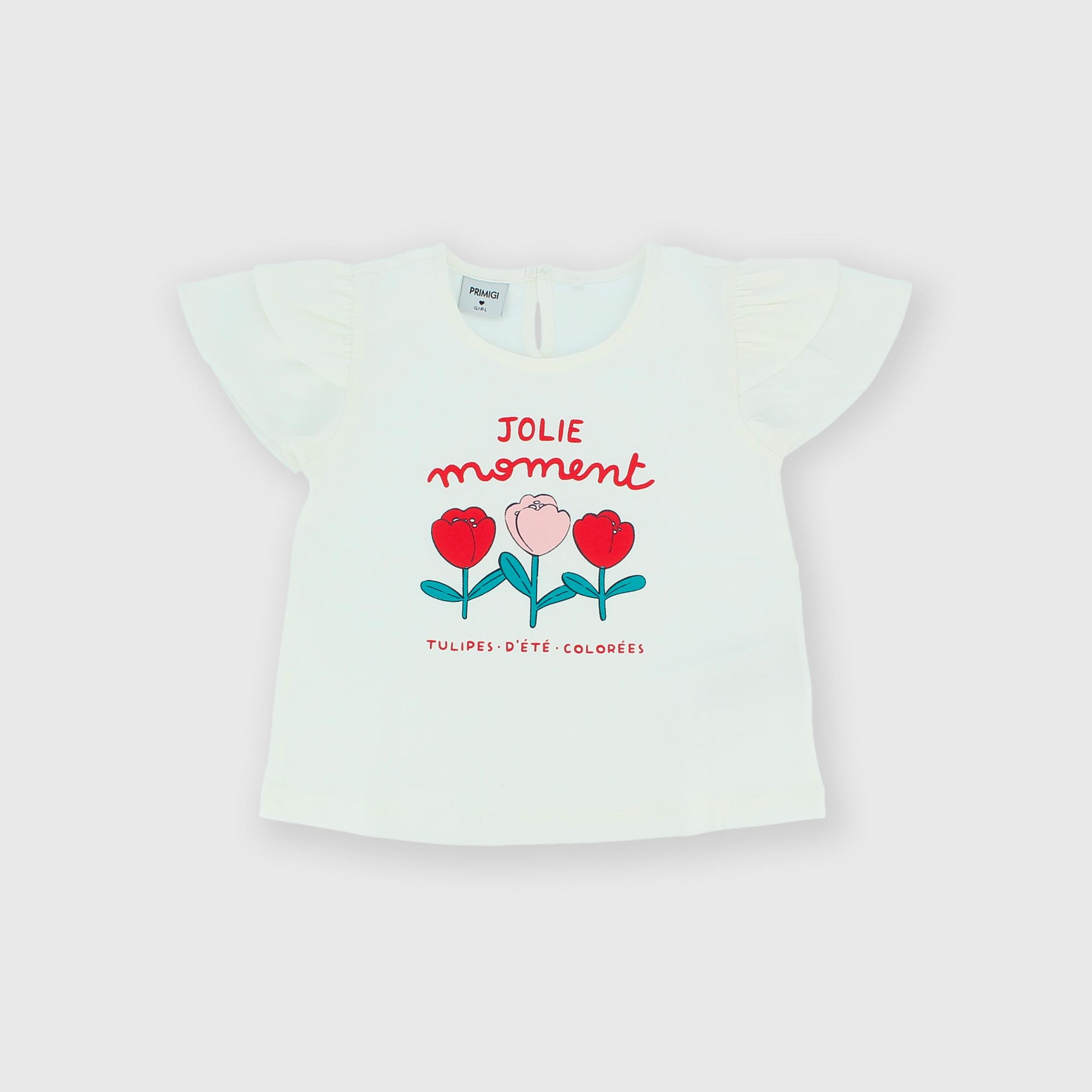 Camiseta de tejido Jersey para niña, blanco