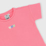 Girl's ribbed T-shirt, pink Girl's ribbed T-shirt, pink