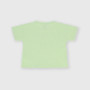Girl's ribbed T-shirt, green Girl's ribbed T-shirt, green