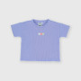 T-shirt côtelé  fille, violet T-shirt côtelé  fille, violet