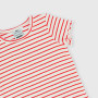 Girl's ribbed T-shirt, red Girl's ribbed T-shirt, red