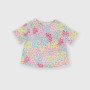 Girl's seersucker T-shirt, white Girl's seersucker T-shirt, white