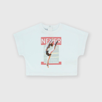Camiseta de tejido Jersey para niña, blanco Camiseta de tejido Jersey para niña, blanco