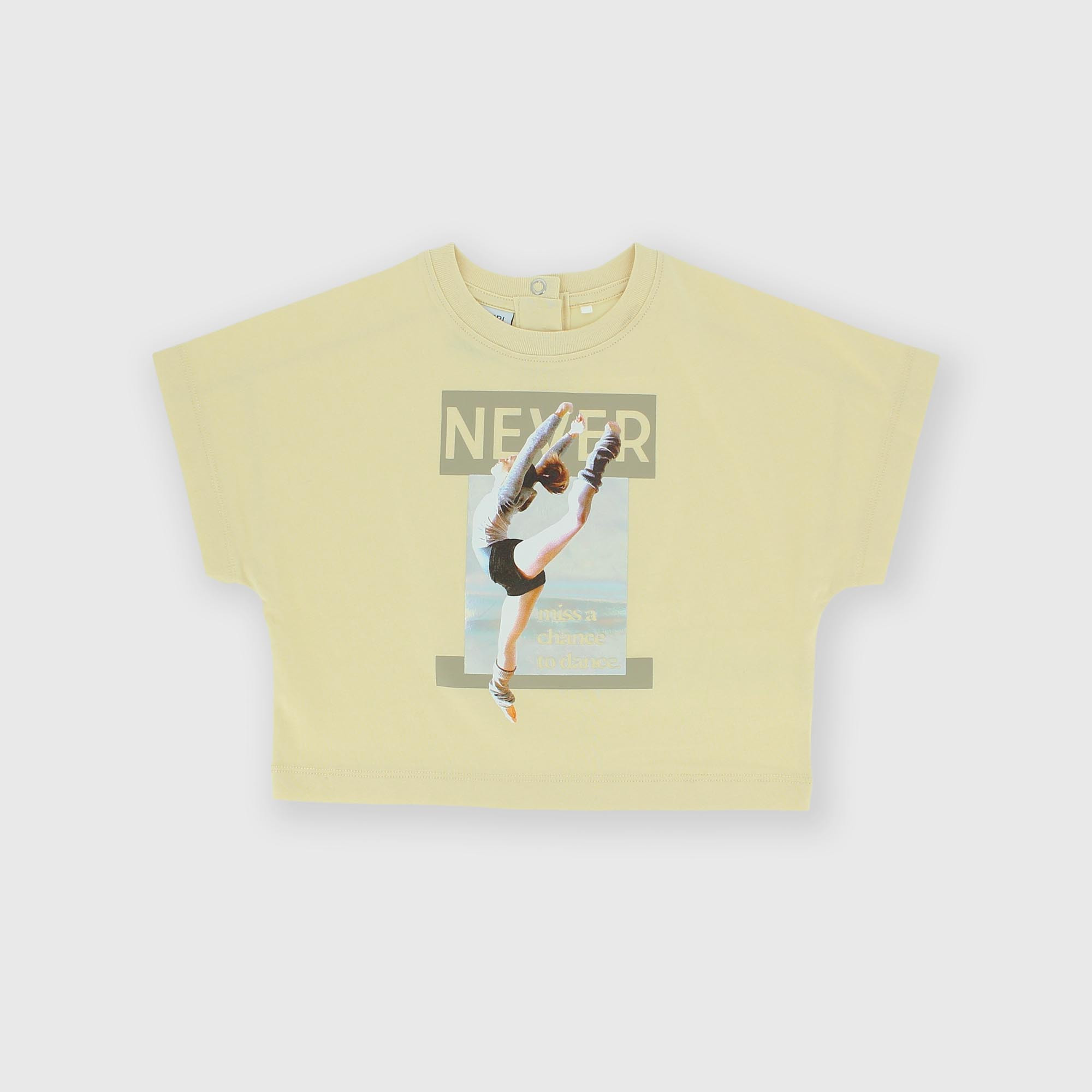 Camiseta de tejido Jersey para niña, beige