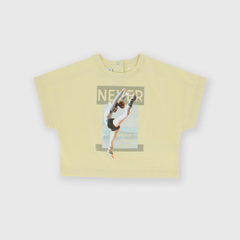 Camiseta de tejido Jersey para niña, beige Camiseta de tejido Jersey para niña, beige