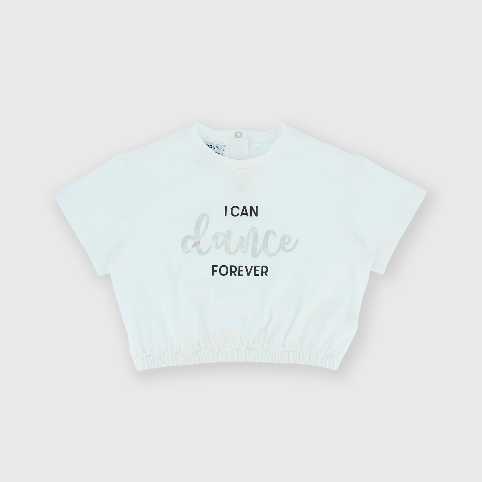 Camiseta de tejido Jersey para niña, blanco