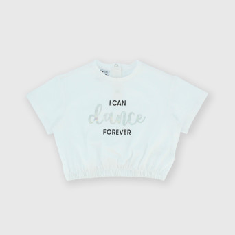 Camiseta de tejido Jersey para niña, blanco Camiseta de tejido Jersey para niña, blanco
