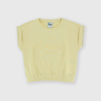 Girl's heavy-Jersey T-shirt, beige Girl's heavy-Jersey T-shirt, beige