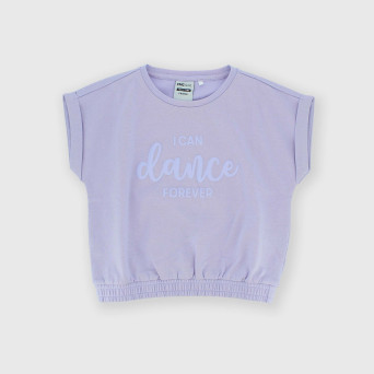 Girl's heavy-Jersey T-shirt, violet Girl's heavy-Jersey T-shirt, violet