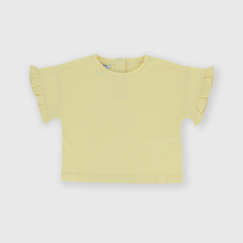Camiseta de tejido Jersey para niña, amarillo Camiseta de tejido Jersey para niña, amarillo