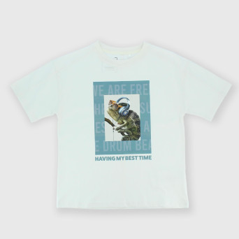 Boy's Jersey T-shirt, white Boy's Jersey T-shirt, white