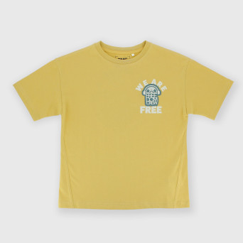 Girl's Jersey T-shirt, yellow Girl's Jersey T-shirt, yellow