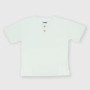 Boy's half-neck Jersey T-shirt, white Boy's half-neck Jersey T-shirt, white