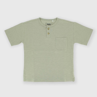 Boy's half-neck Jersey T-shirt, grey Boy's half-neck Jersey T-shirt, grey