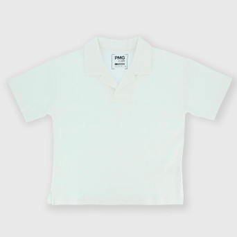 Boy's Jersey polo, white Boy's Jersey polo, white