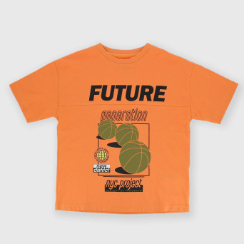 Boy's Jersey T-shirt, orange Boy's Jersey T-shirt, orange