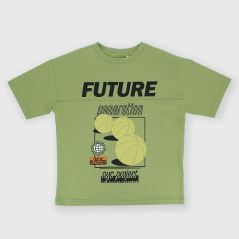 Boy's Jersey T-shirt, green Boy's Jersey T-shirt, green