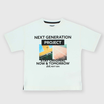 Boy's Jersey T-shirt, white Boy's Jersey T-shirt, white