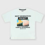 Boy's Jersey T-shirt, white Boy's Jersey T-shirt, white
