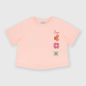 Girl's Jersey T-shirt, pink Girl's Jersey T-shirt, pink