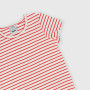 Girl's ribbed T-shirt, red Girl's ribbed T-shirt, red