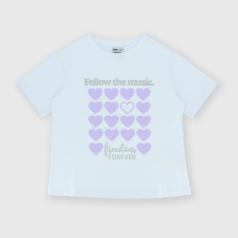 Girl's Jersey T-shirt, white Girl's Jersey T-shirt, white