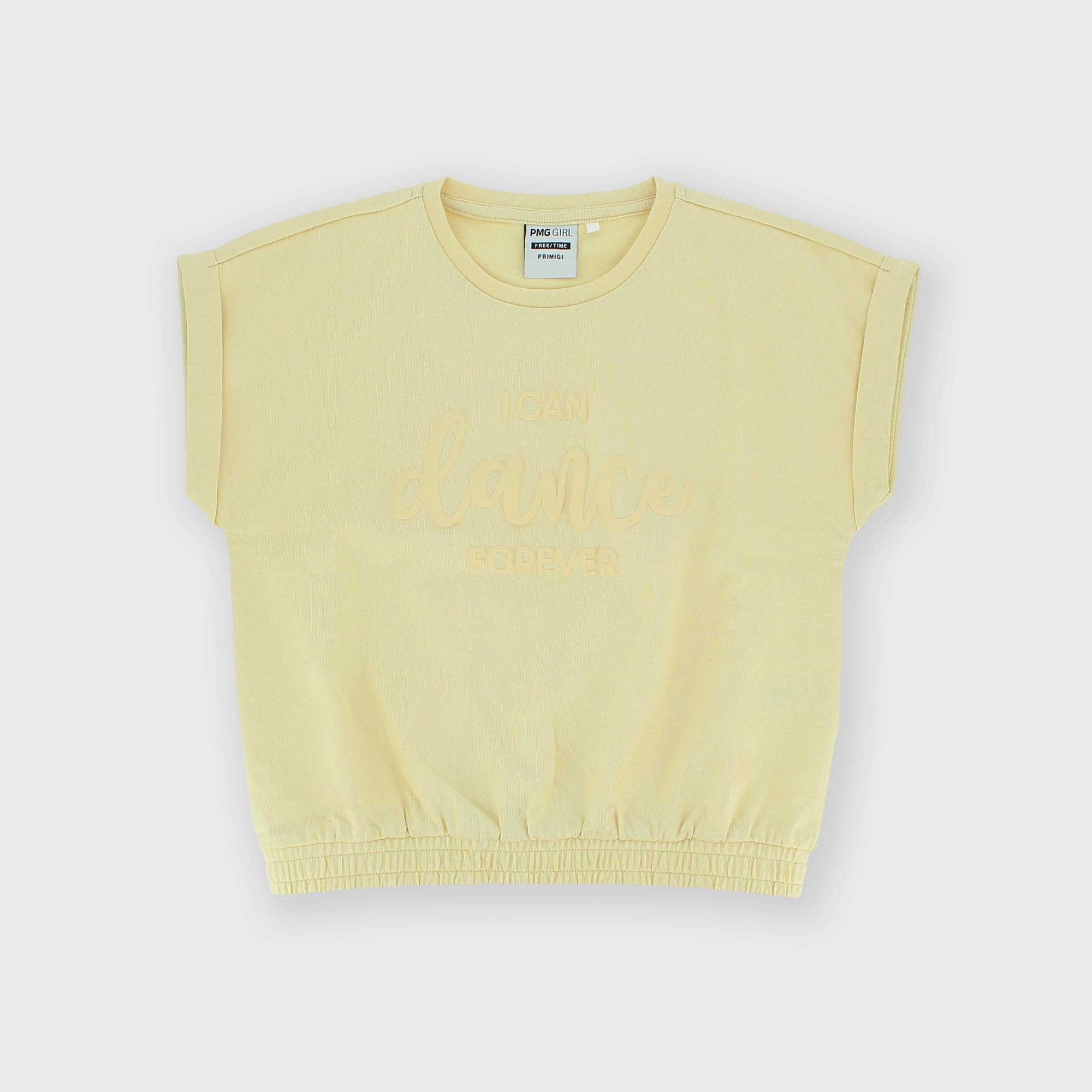 Girl's heavy-Jersey T-shirt, beige