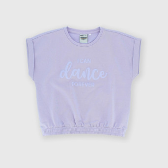 Girl's heavy-Jersey T-shirt, violet Girl's heavy-Jersey T-shirt, violet