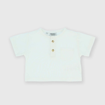 Newborn half-neck Jersey T-shirt, white Newborn half-neck Jersey T-shirt, white
