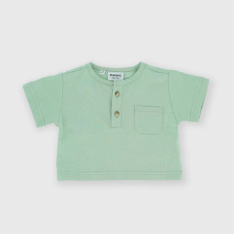 Newborn half-neck Jersey T-shirt, green Newborn half-neck Jersey T-shirt, green
