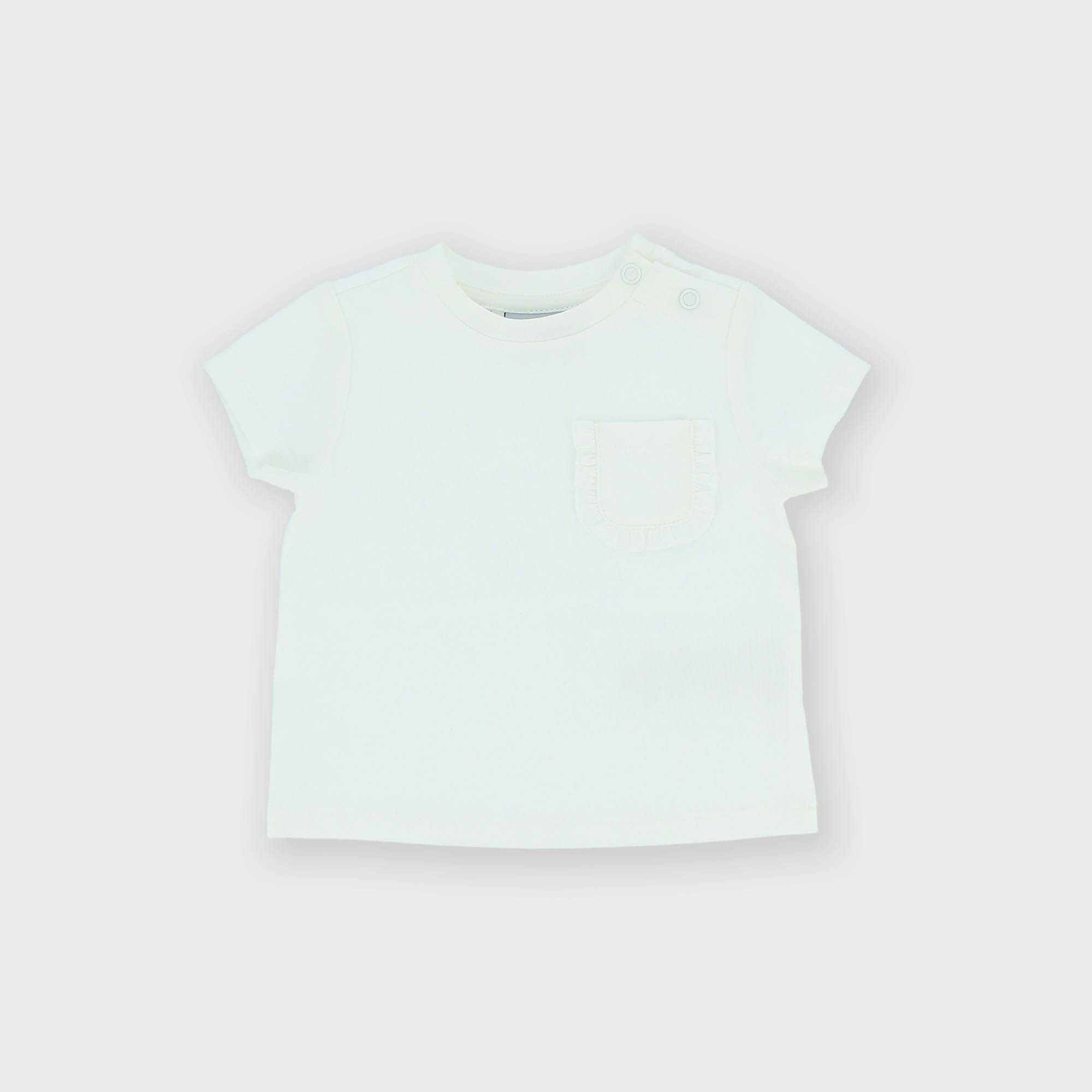 Camiseta de tejido Jersey para bebé niña, blanco