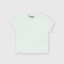Camiseta canalé para bebè niña, blanco Camiseta canalé para bebè niña, blanco