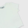 Camiseta canalé para bebè niña, blanco Camiseta canalé para bebè niña, blanco