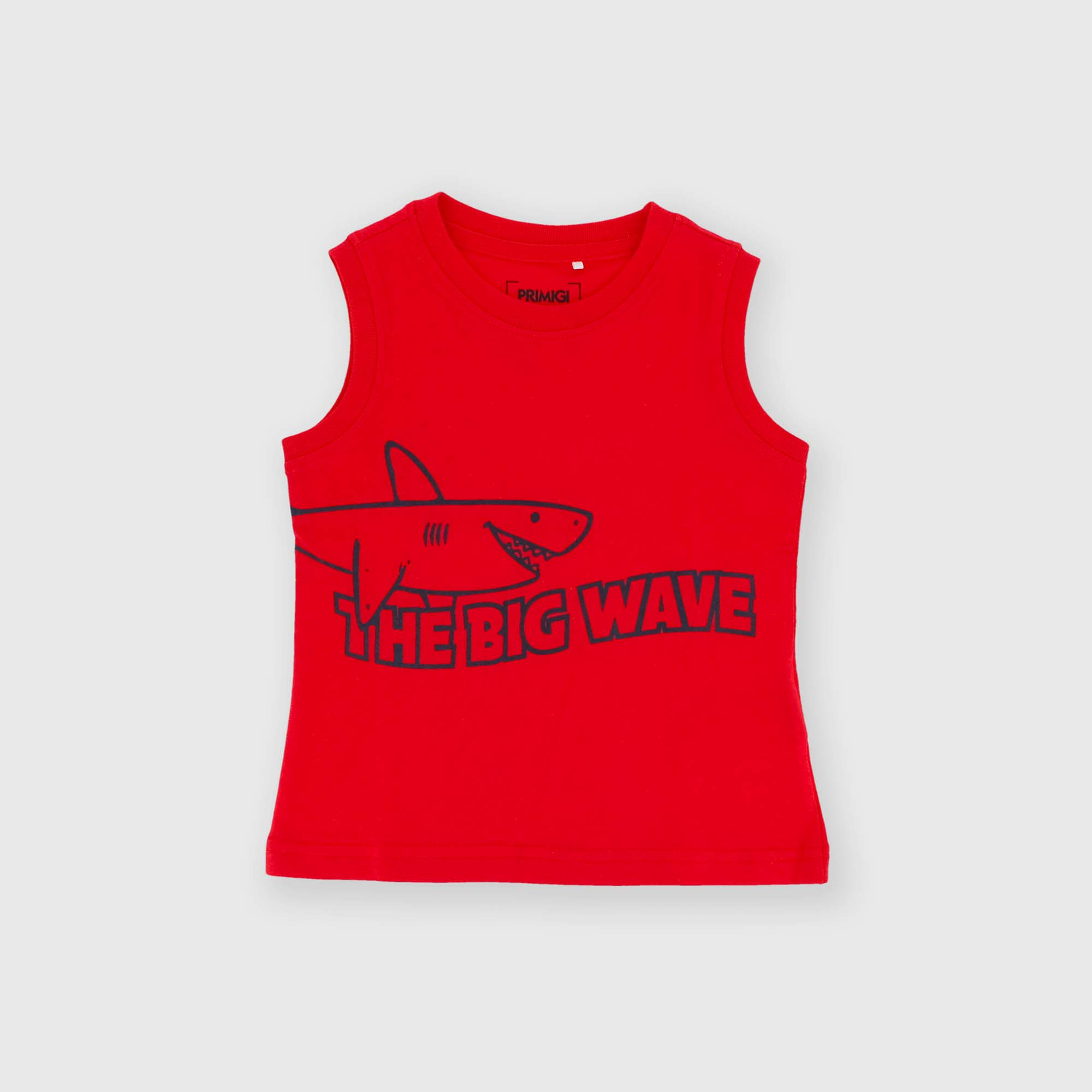 Singlet in Jersey for boy, red