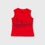 Singlet in Jersey for boy, red Singlet in Jersey for boy, red