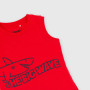 Singlet in Jersey for boy, red Singlet in Jersey for boy, red