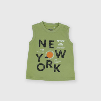 Camiseta de tirantes de tejido Jersey para niño, verde Camiseta de tirantes de tejido Jersey para niño, verde