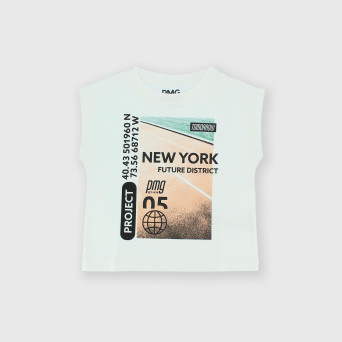 Camiseta de tirantes de tejido Jersey de niño, blanco Camiseta de tirantes de tejido Jersey de niño, blanco