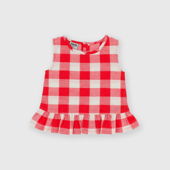Top en coton fille, rouge Top en coton fille, rouge
