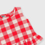 Oberteil aus Baumvolle für Mädchen, rot. Oberteil aus Baumvolle für Mädchen, rot.