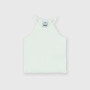 Girl's ribbed singlet, white. Girl's ribbed singlet, white.