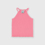 Girl's ribbed singlet, pink. Girl's ribbed singlet, pink.