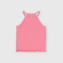 Girl's ribbed singlet, pink. Girl's ribbed singlet, pink.