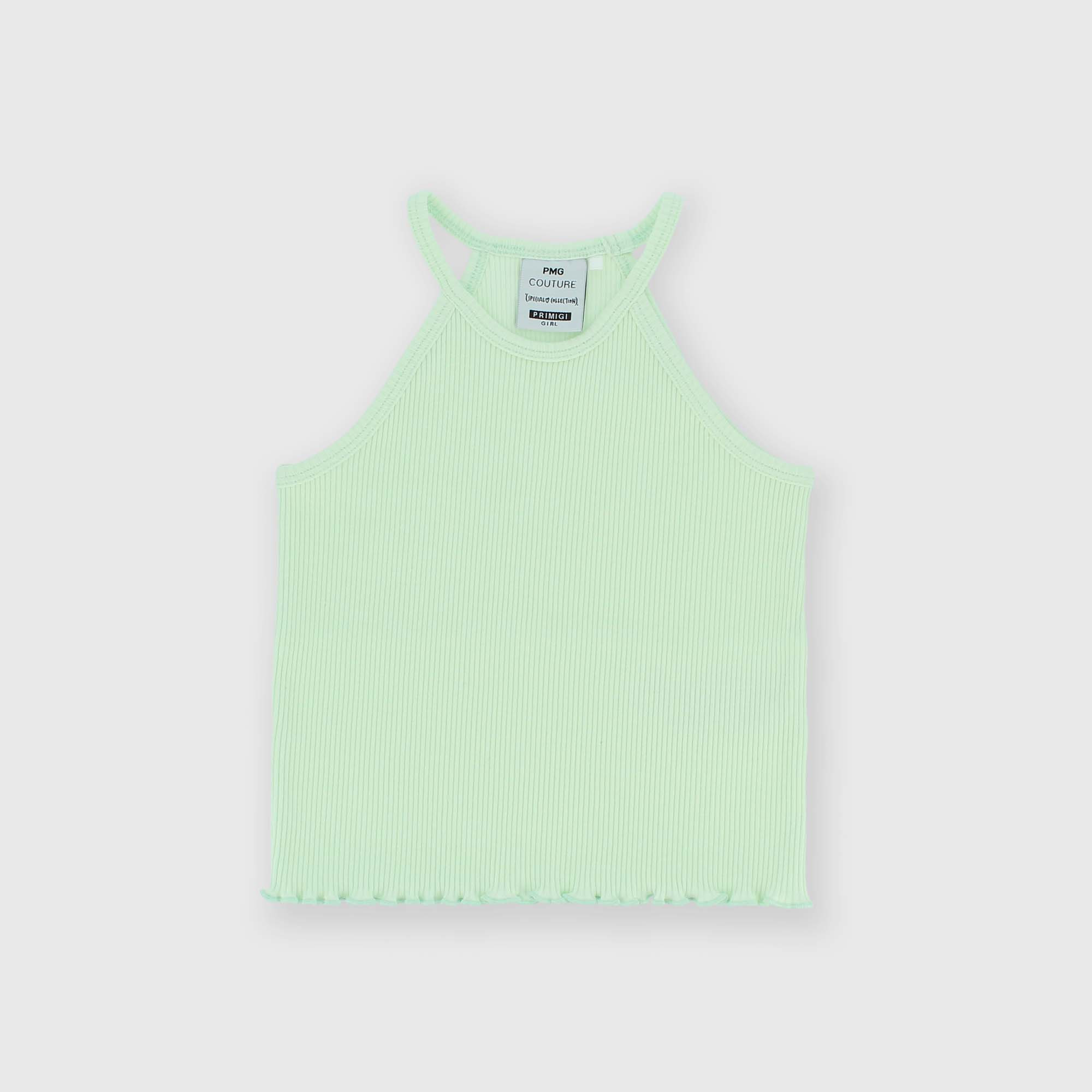Girl&#x27;s&#x20;ribbed&#x20;singlet,&#x20;green